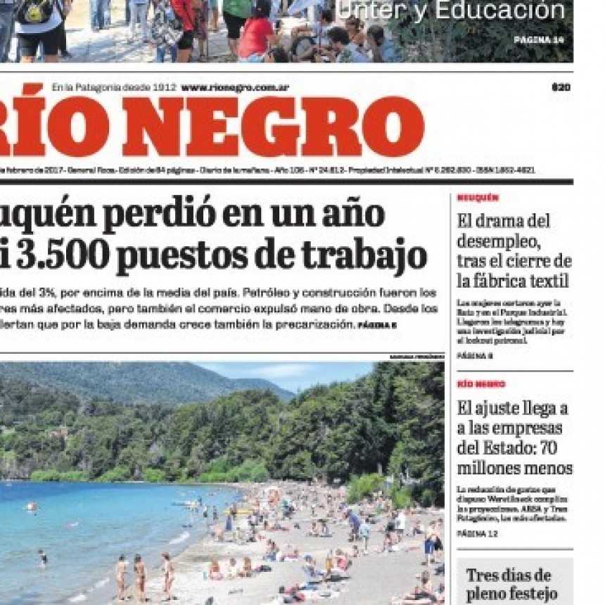 SIGUEN LOS DESPIDOS EN EL DIARIO RIO NEGRO
